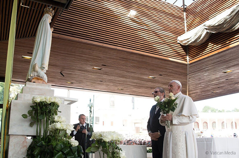 Papa Francisco em Fátima (capelinha)